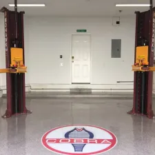 Garage floor logo installation 1080x810