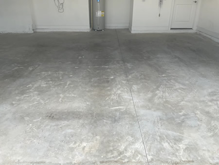 Concrete slab moisture testing on a tampa home garage floor